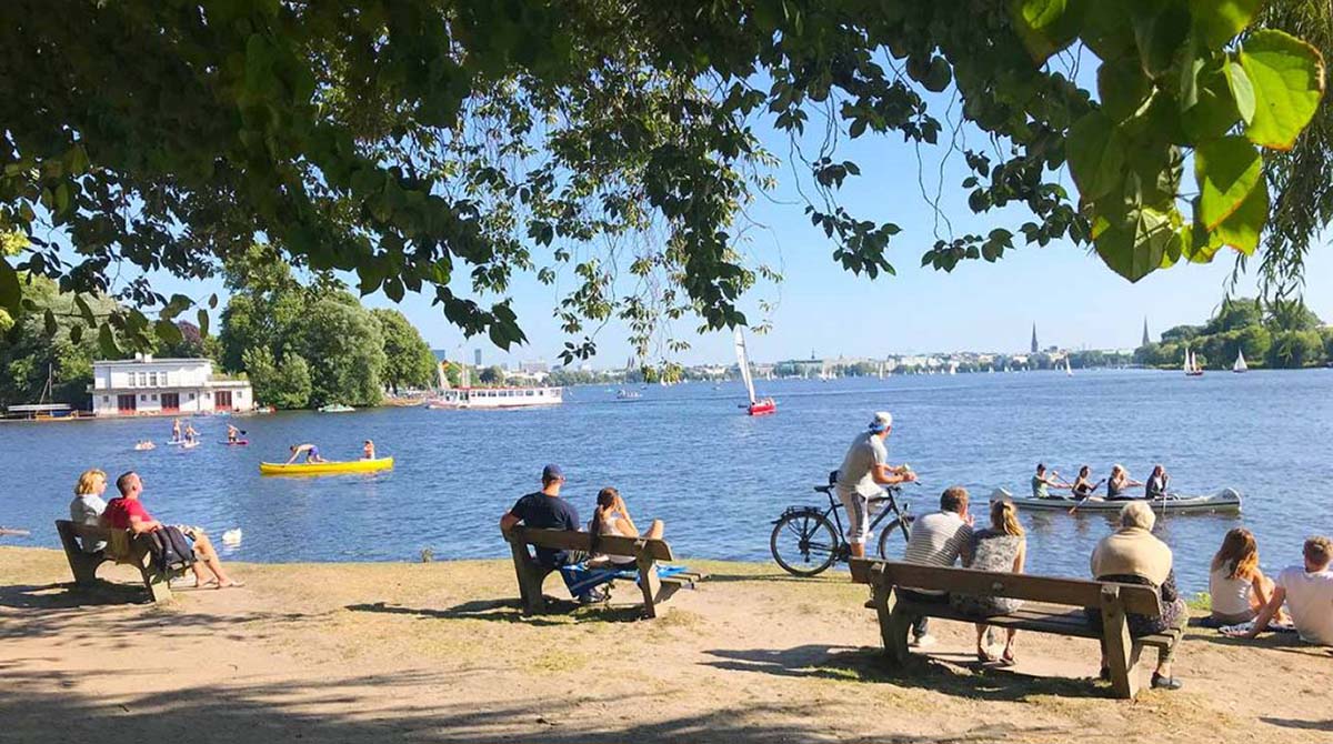 Alster Fahrradtour, Alster Radtour, Hamburg Fahrradtour um die Alster